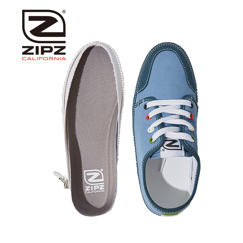 Zipz Newport Italy 低帮帆布鞋 休闲透气男女鞋秋冬百搭 时尚拉链鞋