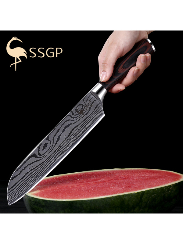 ssgp叁肆钢水果刀瓜果刀子切西瓜刀大号加长款不锈钢家用多用刀具