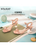 St&Sat/星期六高跟夏季新款一字带中后空露趾女凉鞋SS02115154