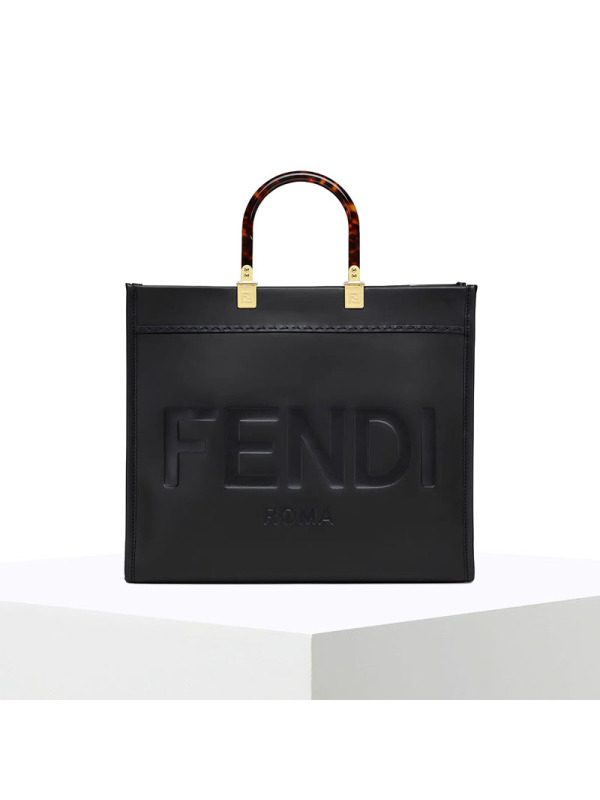 预售 芬迪 FENDI TOTE包 LOGO标识 光面皮 女士手提单肩包 8BH386