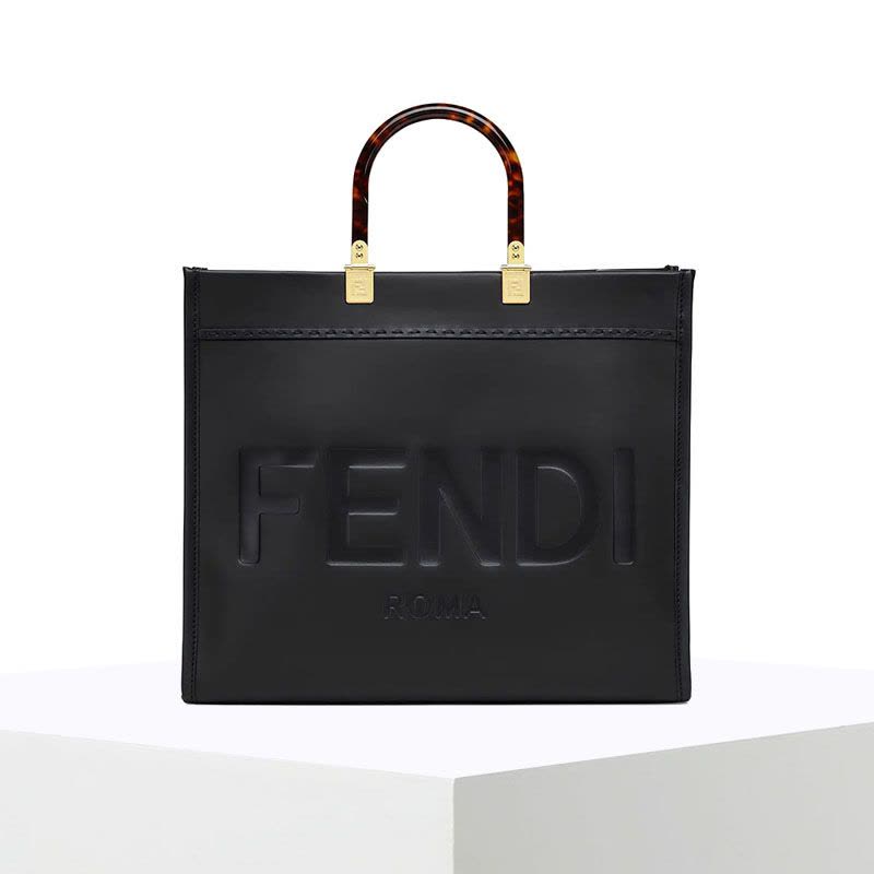 预售 芬迪 FENDI TOTE包 LOGO标识 光面皮 女士手提单肩包 8BH386图片