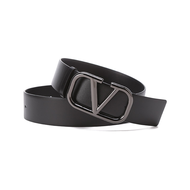 华伦天奴 VALENTINO 女士皮革VLogo搭扣板扣式双面皮带腰带 XW2T0X46 MFI