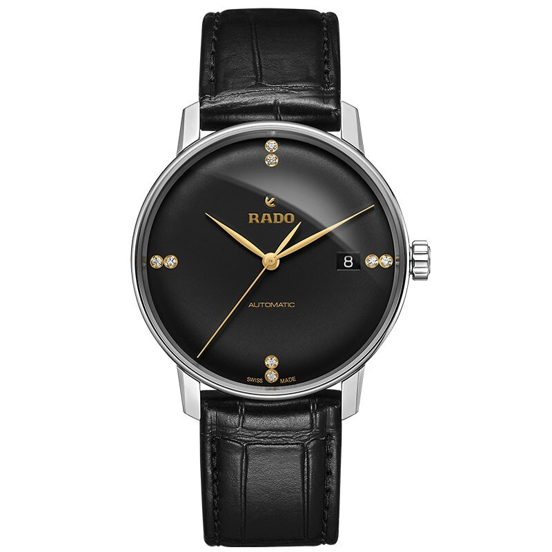 雷达rado瑞士手表晶璨系列自动机械男表镶嵌钻石377mm盘皮带r22860715