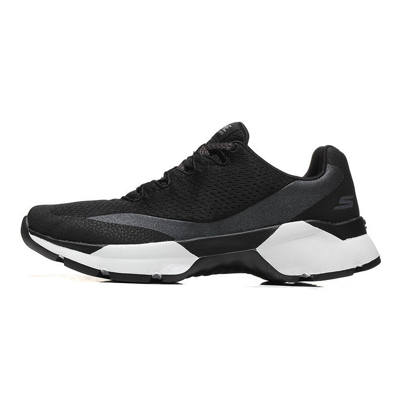 【自营】Skechers斯凯奇女鞋跑步鞋复古时尚透气网面运动鞋15490 15490/BKW黑色+白色