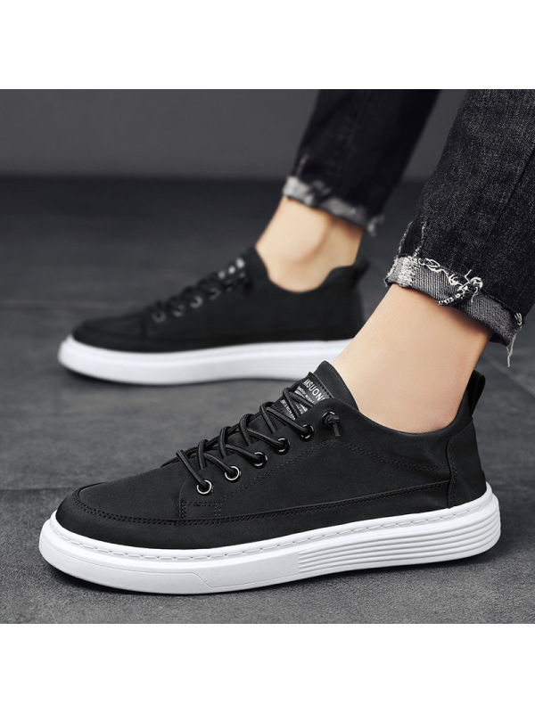 Ceba2022夏季新款圆头纯色冰丝雨伞布板鞋青年潮流时尚休闲运动