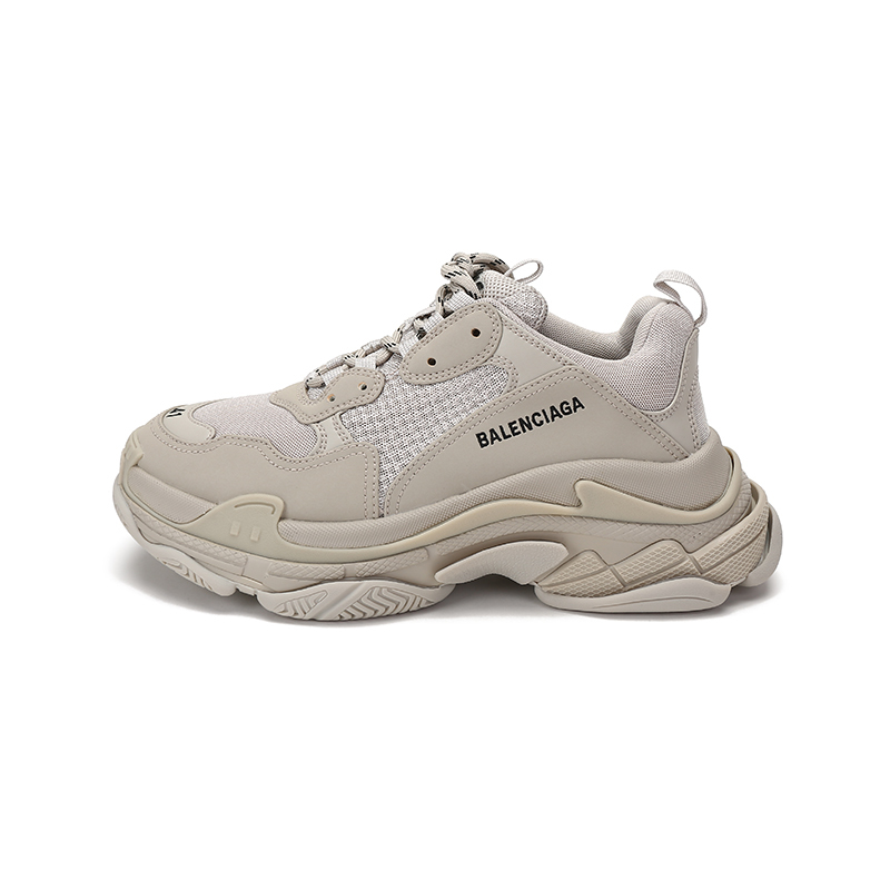 balenciaga巴黎世家男士triples系列聚氨酯织物网布系带休闲运动鞋