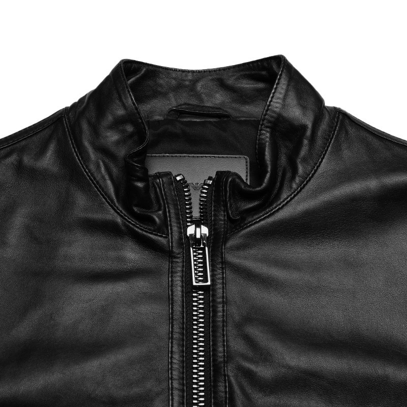 EMPORIO ARMANI 阿玛尼 男士 羊皮革皮衣夹克外套A1R04P A1P16