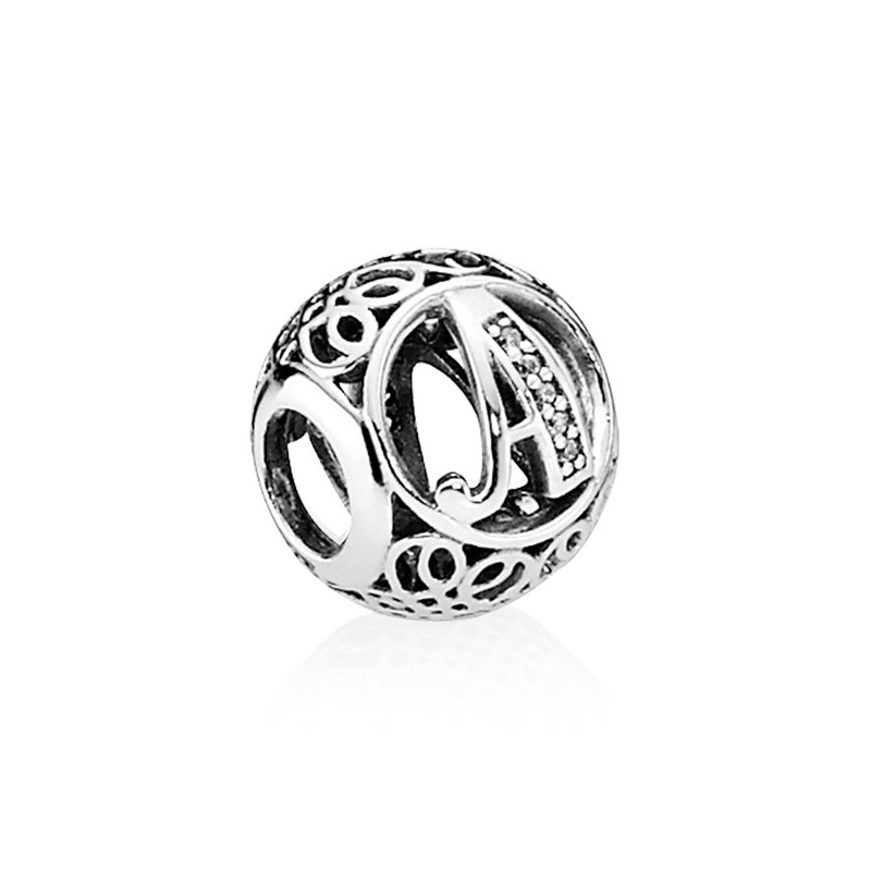 PANDORA潘多拉 复古字母A 925银串饰 791845CZ