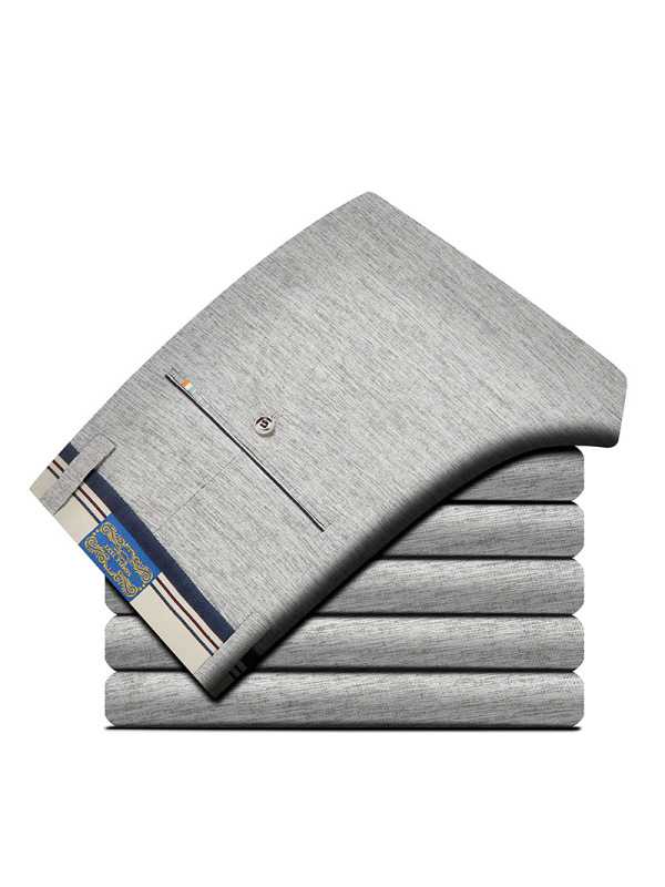 Ceba超舒适夏季薄款男式中年休闲裤男简约百搭爸爸商务休闲长裤专柜装