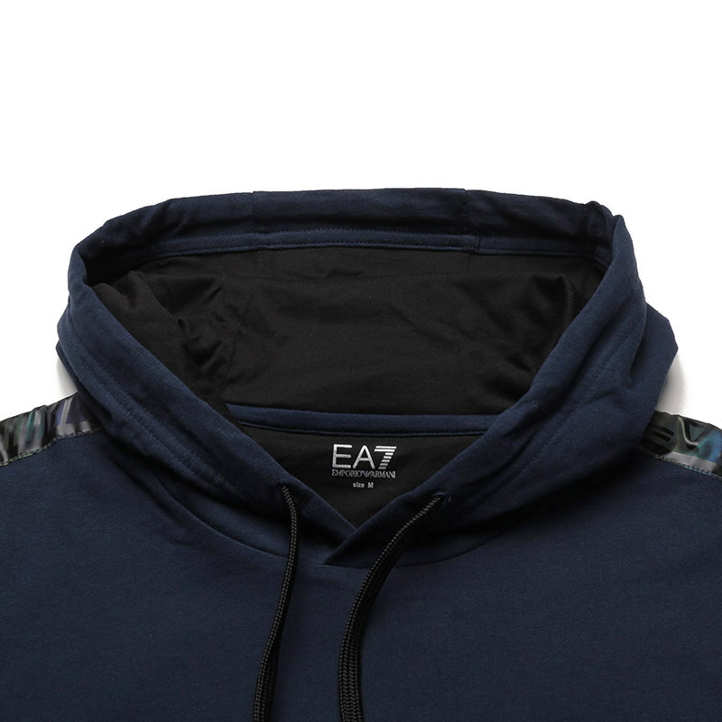 阿玛尼 EMPORIO ARMANI EA7 男士棉质Logo Series连帽长袖卫衣运动衫6LPM44 PJ05Z