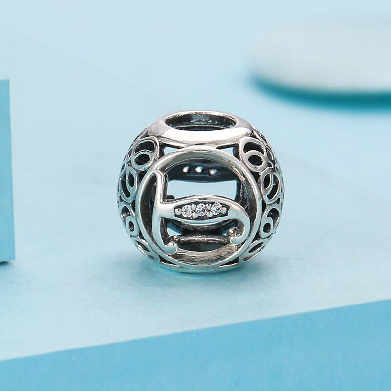 PANDORA潘多拉 复古字母T 925银串饰 791864CZ
