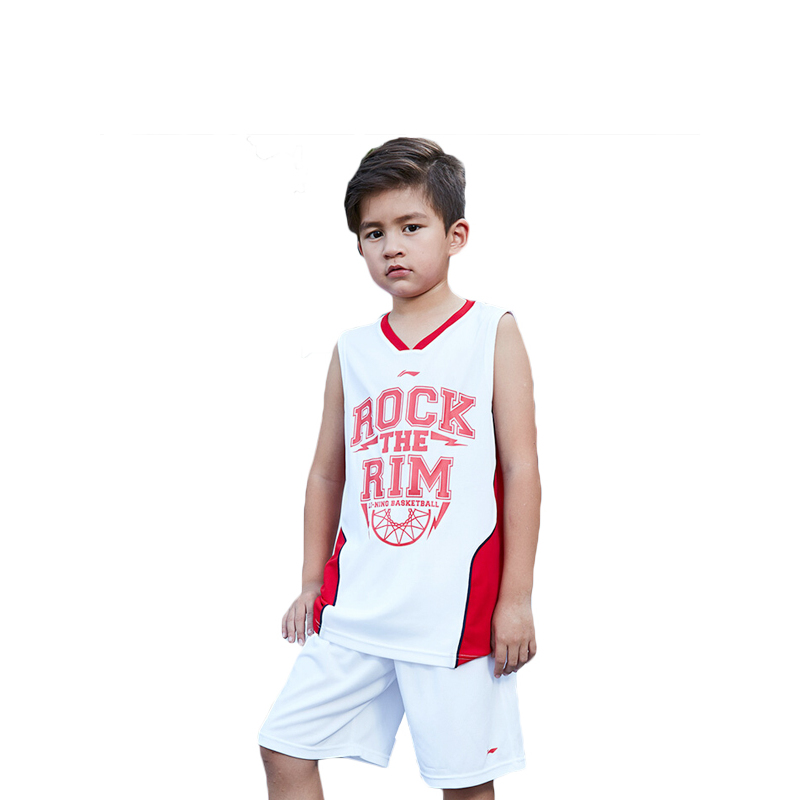 LI-NING KIDS男中大童速干透气篮球套装
