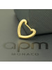 APM Monaco单只心形爱心耳环 简约小巧送女友礼物银饰品新款金黄色 AE12288Y
