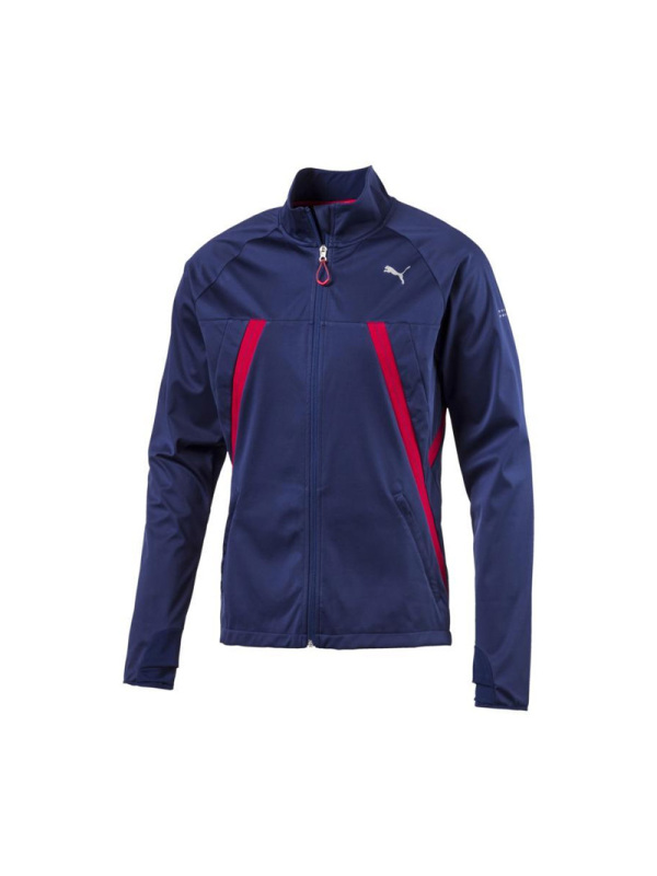 PUMA/彪马男夹克外套蓝色拼色立领训练防风515578-01