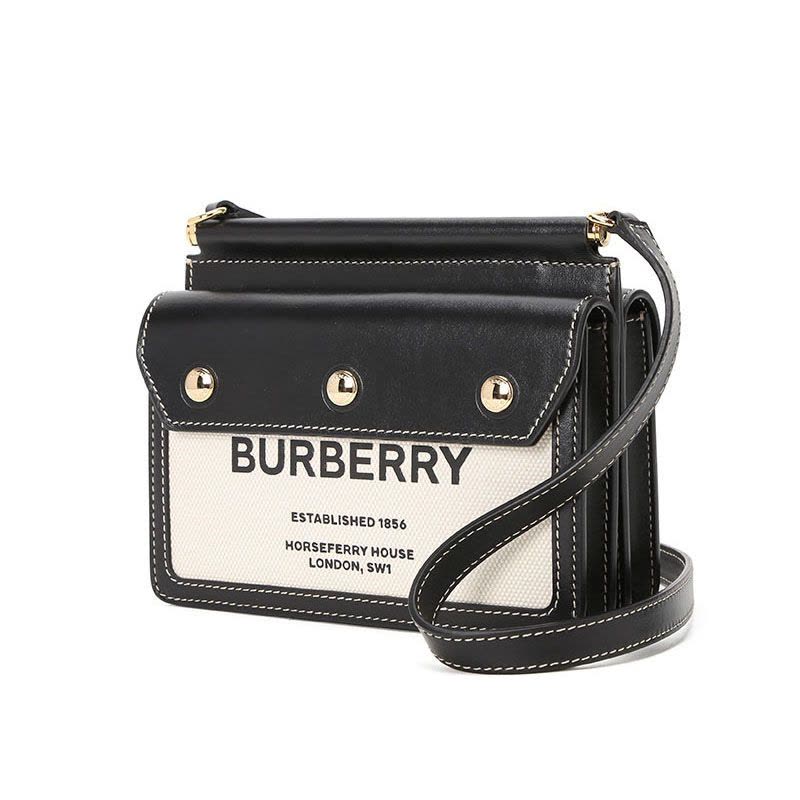 BURBERRY 博柏利 Title 口盖包迷你 字母徽标帆布织物8031901图片