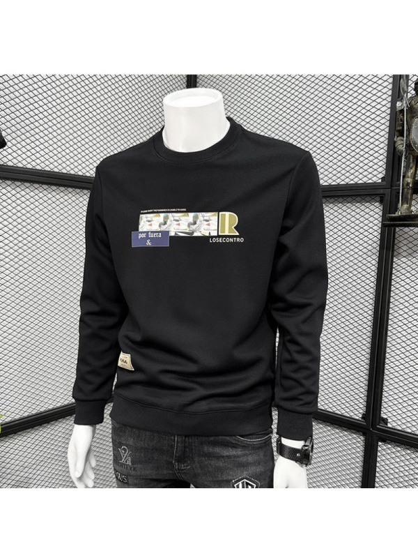 卫衣男秋冬新款潮ins修身长袖体恤套头潮流帅气休闲圆领上衣内搭