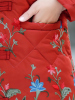 妈妈冬装棉衣加厚中长款外套民族风中年女唐装棉袄连帽棉服绣花新款6613
