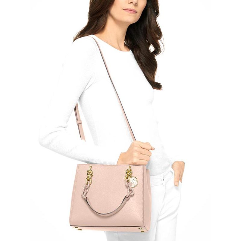 MICHAEL KORS 迈克·科尔斯手提包 女新款十字纹牛皮纯色商务/OL敞口戴妃包小号 30F7GCYS1L