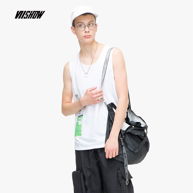viishow2019夏季新款清凉背心男 日系街头男士无袖T恤圆领汗衫