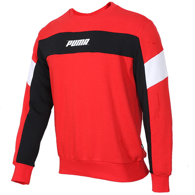 puma彪马男装卫衣2019春季新款运动服跑步休闲服圆领套头衫844140