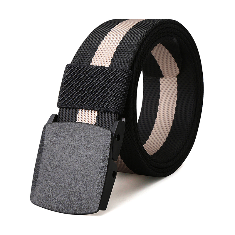 男士帆布腰带平滑扣自动扣皮带简约个性韩版潮人青年学生加长裤带
