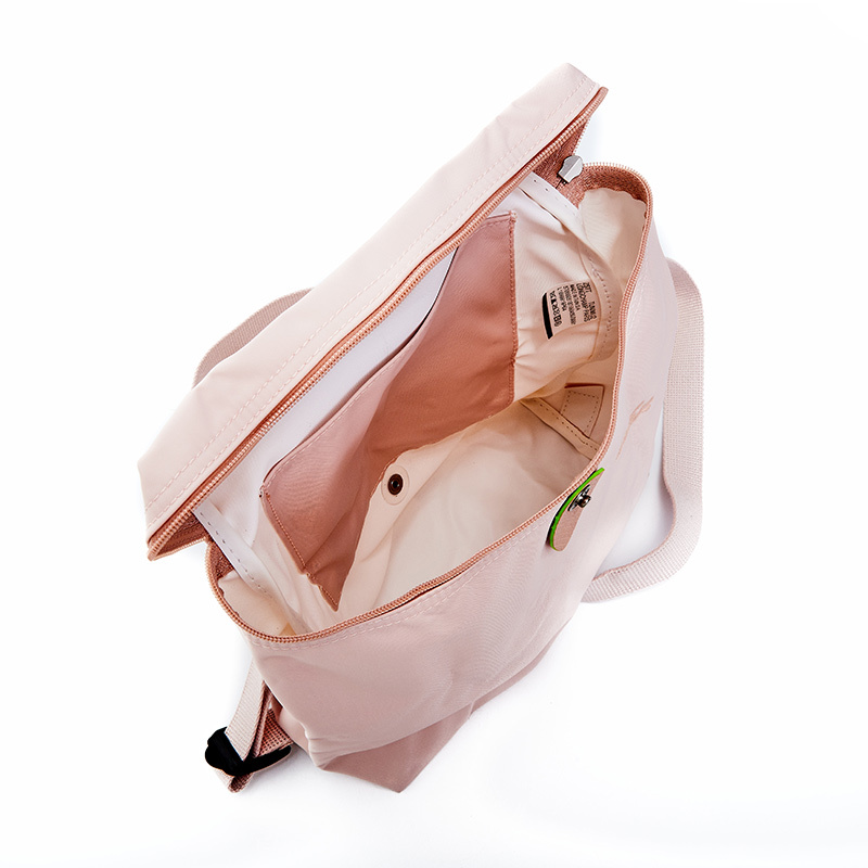 珑骧 LONGCHAMP 奢侈品 女士樱花粉色织物可折叠双肩背包L1699 919 P64