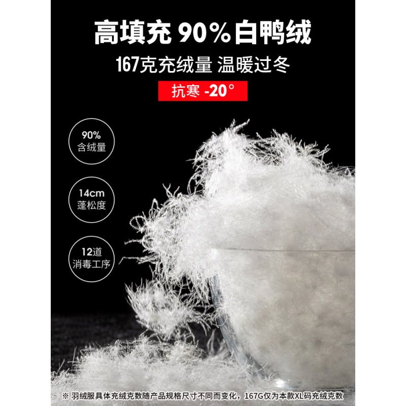 高梵工装羽绒服女中长款2020新款连帽白鸭绒冬季宽松收腰款外套