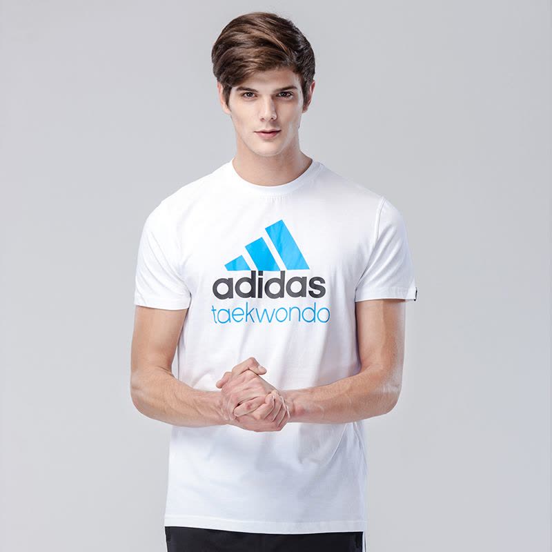 正品阿迪达斯adidas跆拳道新款男装短袖运动休闲T恤_4图片