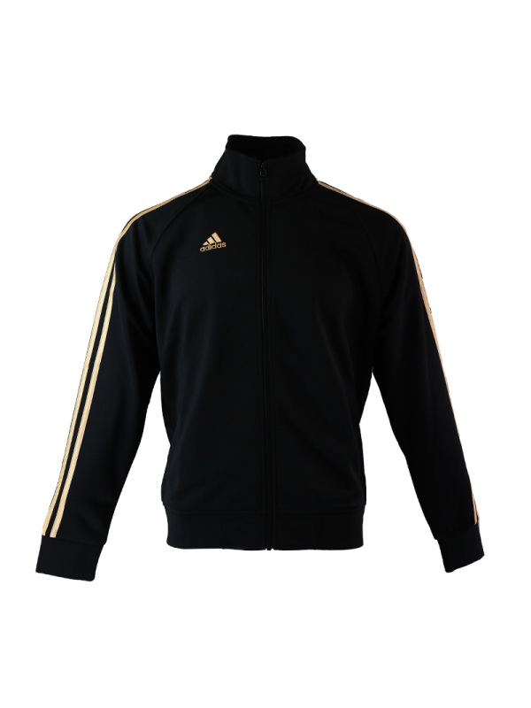 adidas/阿迪达斯经典金色三条纹针织外套黑色潮流百搭 TR30JR-BG