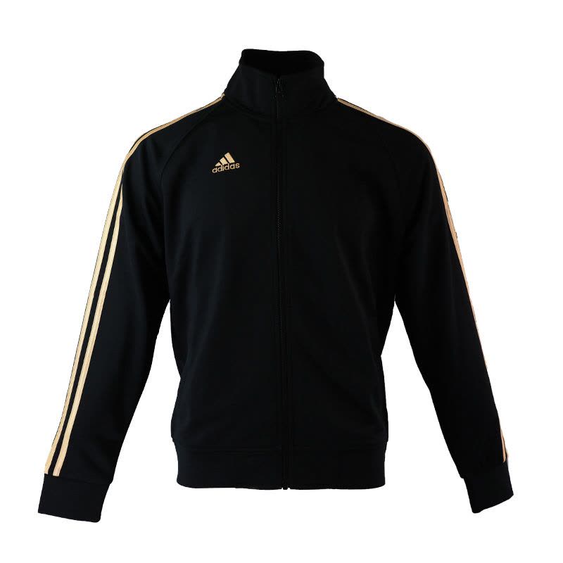 adidas/阿迪达斯经典金色三条纹针织外套黑色潮流百搭 TR30JR-BG图片