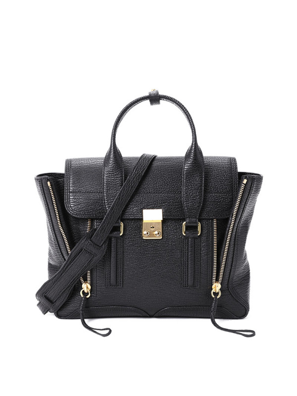 3.1 PHILLIP LIM 3.1 通勤手拎包中号 锁扣粒面皮AC000179金扣 女士手提包