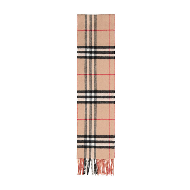BURBERRY 博柏利 男女通用款羊绒长款双面两用围巾 80045501