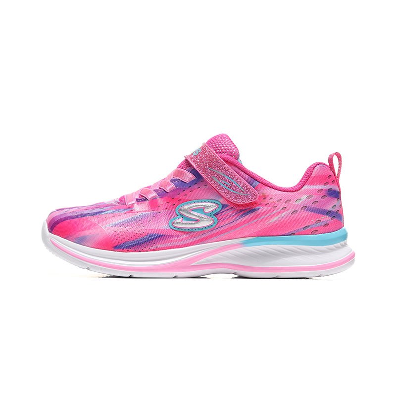 Skechers斯凯奇童鞋休闲鞋魔术贴软底透气运动鞋81392L 81392L/PKMT粉红+多彩