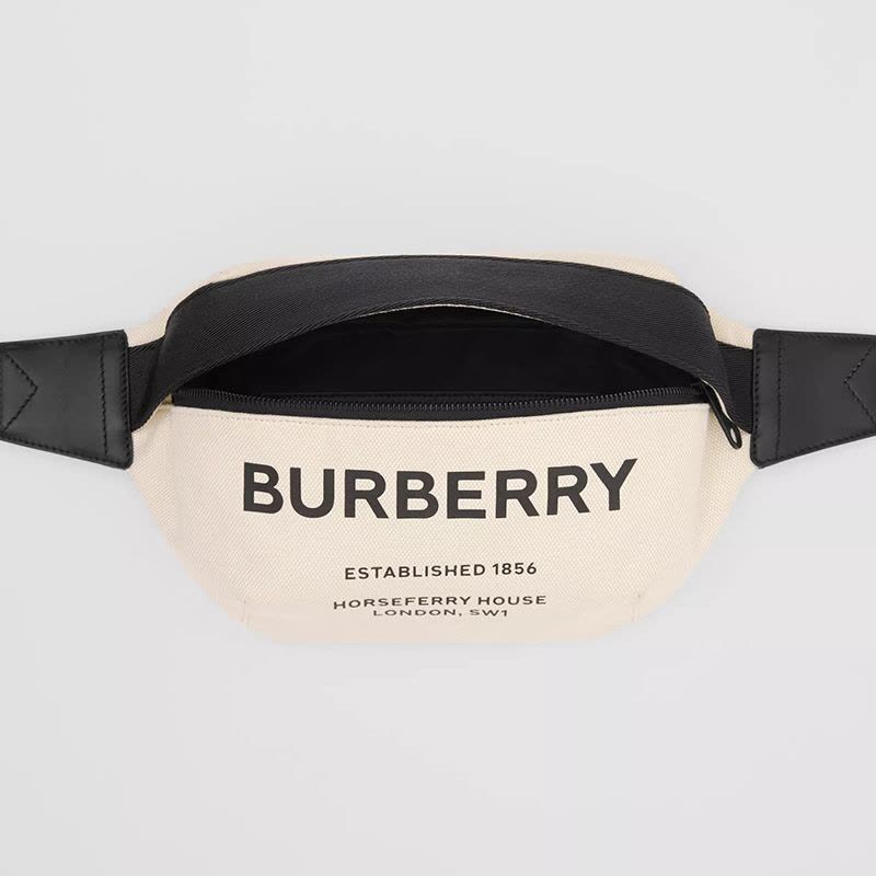 【预定】BURBERRY/博柏利 中号 Horseferry 印花棉质帆布腰包 31*7.5*16CM图片