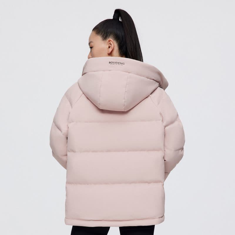 百亿波司登2022新款羽绒服女款连帽时尚简约百搭宽松休闲图片