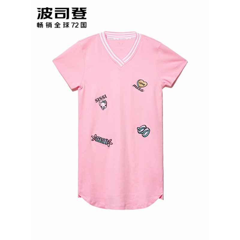 波司登童装夏季刺绣卡通女童裙子C821CL2063