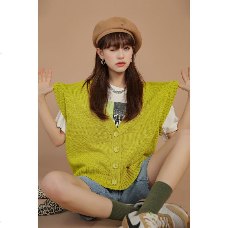 OtherMix多色针织背心情人节系列2021年新款开衫春季毛衣外套女潮