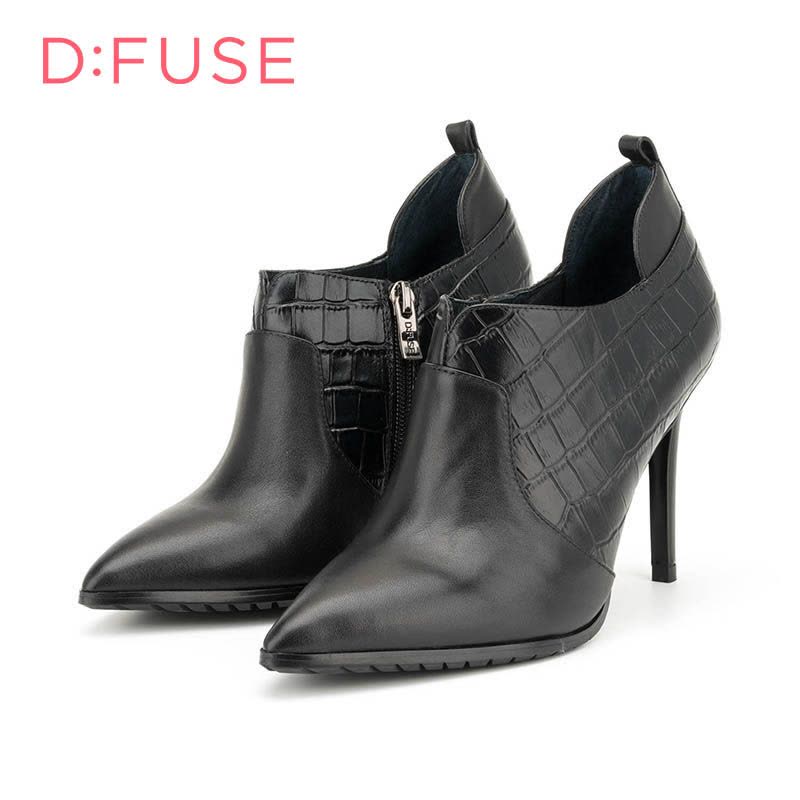 ST&SAT/星期六旗下春秋款侧拉链尖头高跟单鞋女鞋DF63112111图片