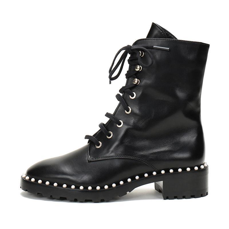 stuartweitzman斯图尔特韦茨曼女士牛皮系带短靴allie