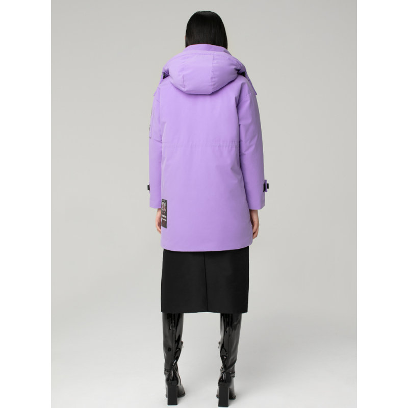 波司登女式工装风羽绒服鹅绒派克中长款冬厚廓形外套