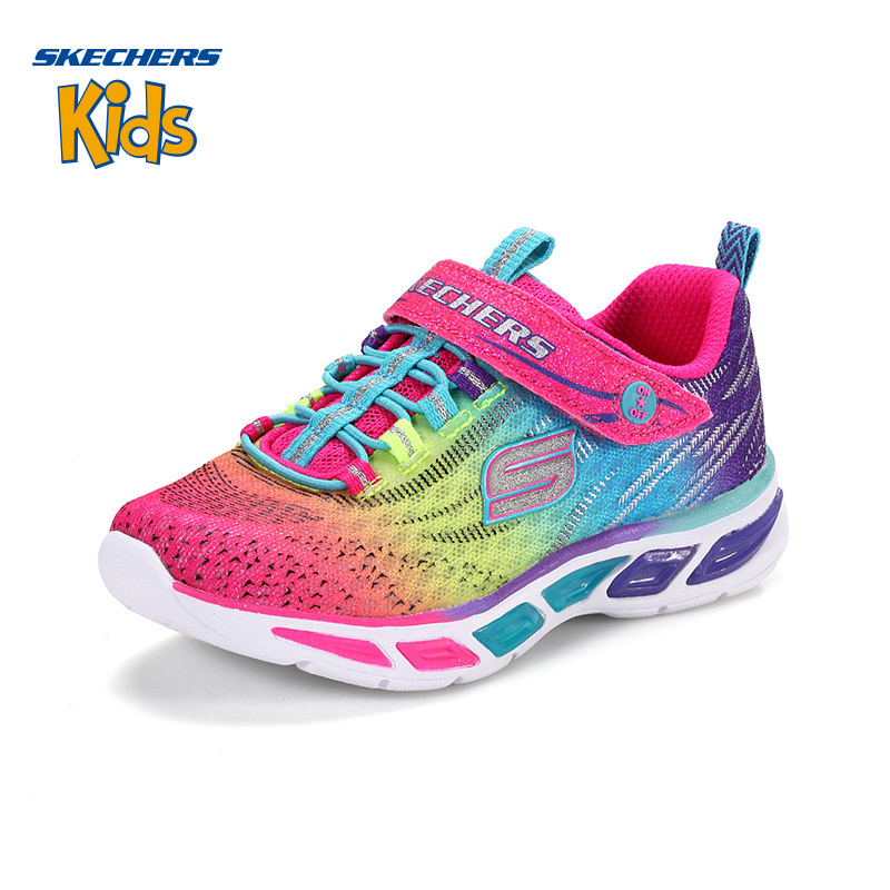Skechers斯凯奇时尚闪灯开关女童鞋中大童透气运动休闲鞋10667L