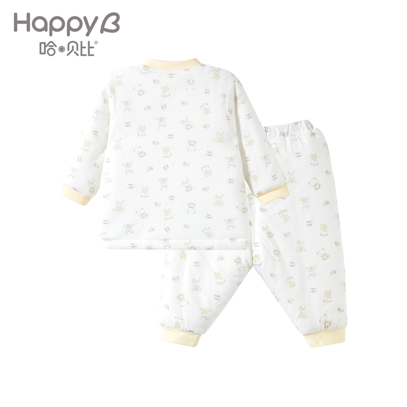 哈贝比（happyB）婴儿棉衣棉袄棉裤套装男女宝宝冬季纯棉衣加厚保暖外套冬装