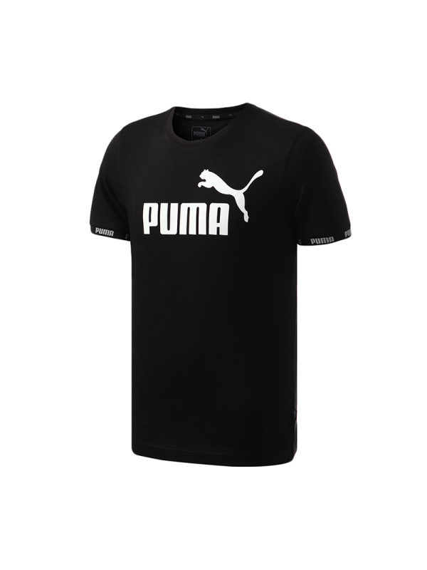 PUMA彪马男装运动服圆领LOGO短袖跑步健身T恤844627