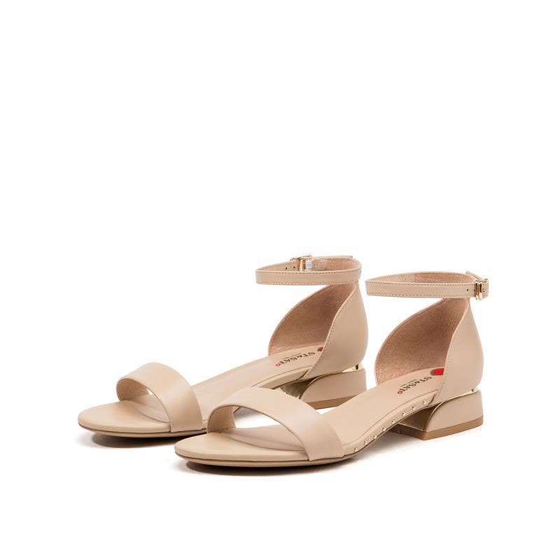 ST&SAT/星期六夏季新款凉鞋一字带包跟平底女鞋SS92115434图片