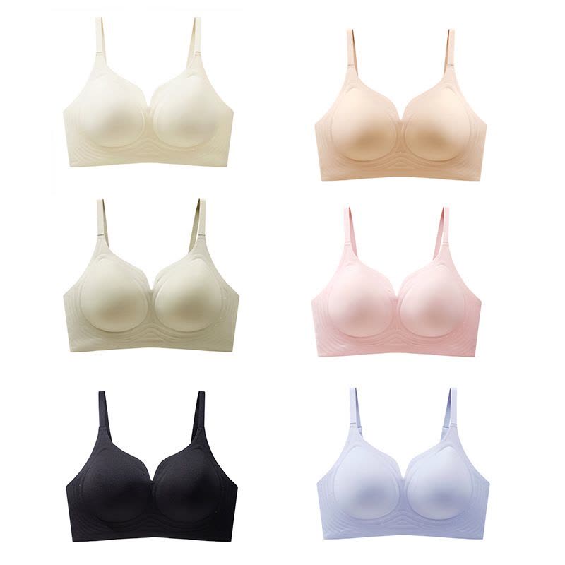 无痕内衣女士小胸聚拢收副乳防下垂薄款无钢圈固定杯软支撑文胸罩图片