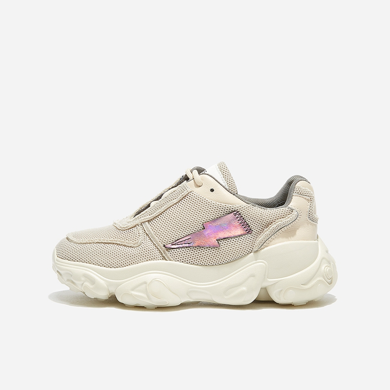 热风女士时尚休闲鞋系带圆头深口老爹鞋h42w9147