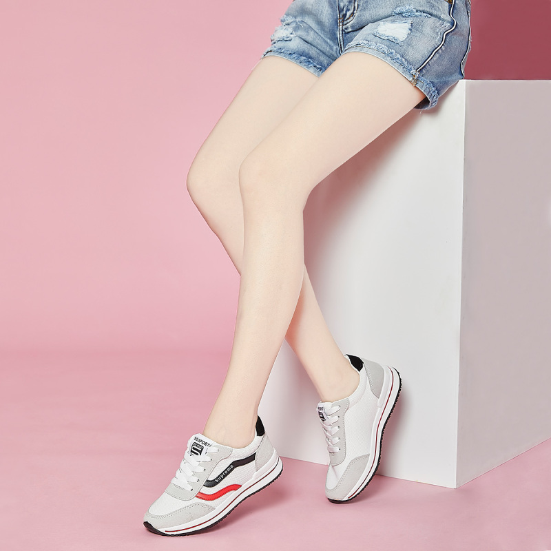 图思龙女士休闲板鞋女时尚网面女鞋子