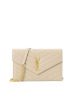 预售 圣罗兰 YSL MONOGRAM 信封包 字母LOGO鱼子酱纹 女士单肩包 393953金链