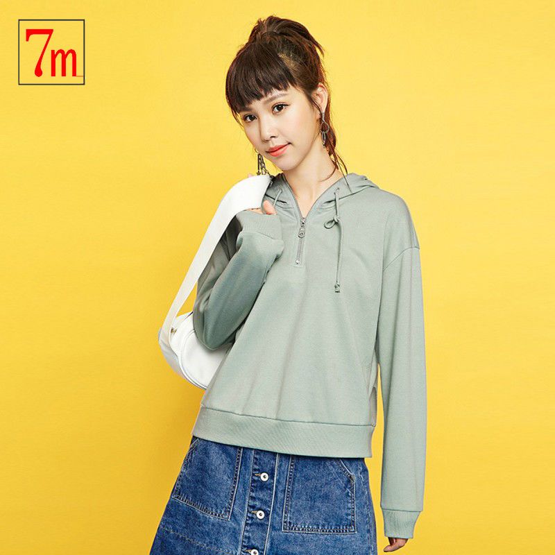 7m莫丽菲尔春季新款韩版bf时尚休闲连帽卫衣女70008633
