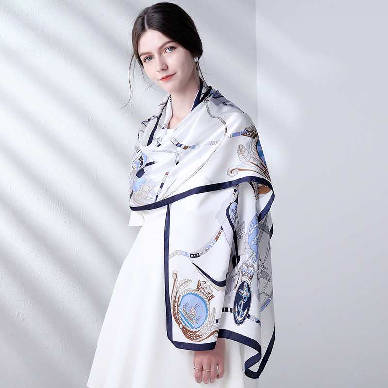 上海故事旗舰桑蚕丝丝巾女夏季百搭真丝杭州丝绸薄款旗袍披肩围巾